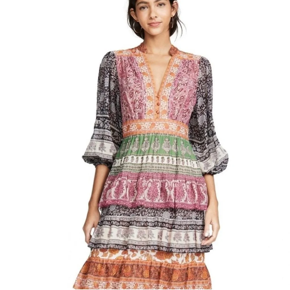 Zimmermann Amari Tiered Midi Dress - Picture 3 of 8
